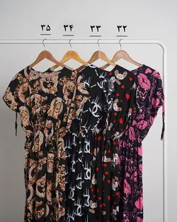 سارافون آستین بندی رز 3 کد 4655