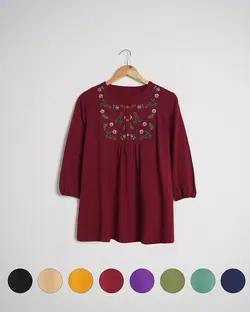 بلوز گلدوزی شیوا کد 4803