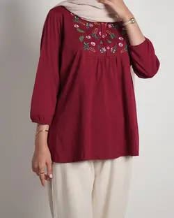 بلوز گلدوزی شیوا کد 4803