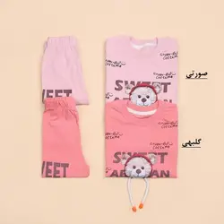 4211-ست تیشرت شلوار خرس بند دار (کودک)