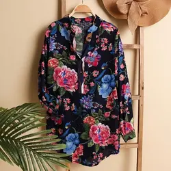 4226-شومیز نخی گلدار