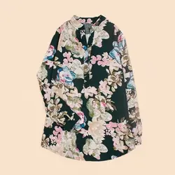 4226-شومیز نخی گلدار