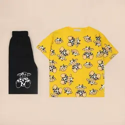 4221-ست تیشرت شلوارک گاو (کودک)