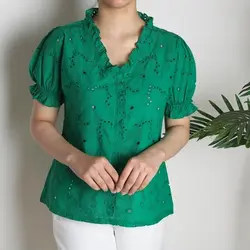 4243-شومیز خامه دوزی هانا