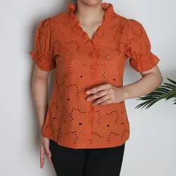 4243-شومیز خامه دوزی هانا