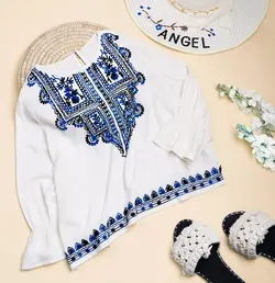 4318-بلوز گلدوزی تارا