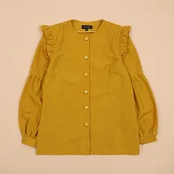 4356-شومیز آستین پفی هیبا