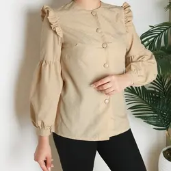 4356-شومیز آستین پفی هیبا