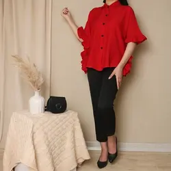 4405- شومیز چین دار آرام