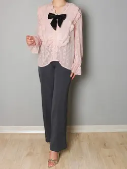 4680- شومیز یقه دلبری ماتیسا