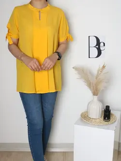 4742-بلوز آستین گره ای نیوشا