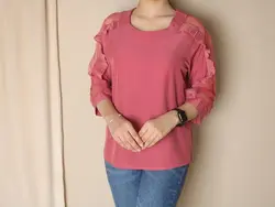 4769-شومیز آستین تور آمیتیس