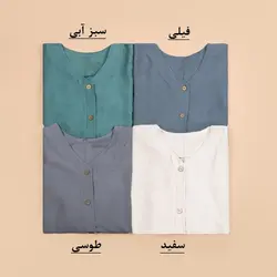 4855-شومیز آستین گره ای مانیسا