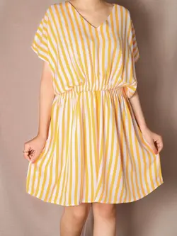 4999-پیراهن راه راه کارولین