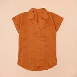 5104- شومیز یقه شکاری عطرین