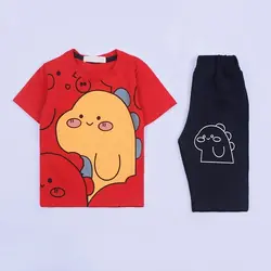 5256-ست تیشرت شلوارک دایناسور 3 (کودک)