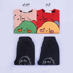 5256-ست تیشرت شلوارک دایناسور 3 (کودک)