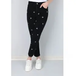 5518-شلوار جین مام استایل میکی موس