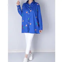 5585-شومیز خامه دوزی گل