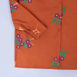 5585-شومیز خامه دوزی گل