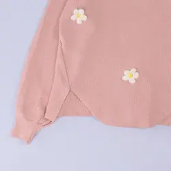 5595-بلوز بافت گل بابونه