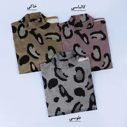 5707-شومیز آستین کیمونو پلنگی