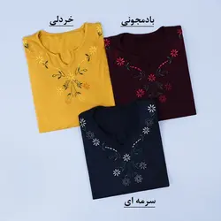 5719-بلوز گلدوزی گل