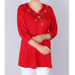 5719-بلوز گلدوزی گل