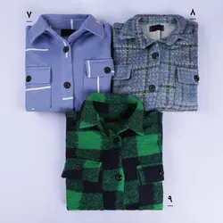 5790-شکت پشمی چهارخونه