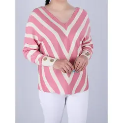 5807-بلوز بافت راه راه