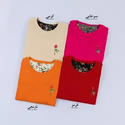 5838-بلوز گلدوزی رز