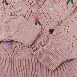 5846-کراپ بافت گلدوزی گل