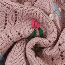 5846-کراپ بافت گلدوزی گل