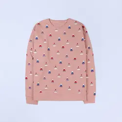 5874-بلوز چاپی کلاه