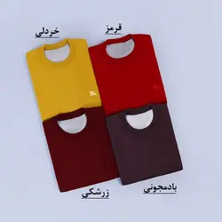 5843-بلوز بافت یقه گرد ساده (2)