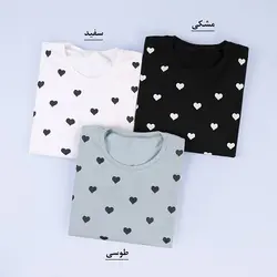 5939-بلوز دورس چاپی قلب