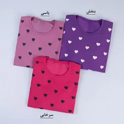 5939-بلوز دورس چاپی قلب