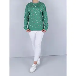 5999-بلوز چاپی کلاه و دستکش