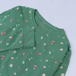 5999-بلوز چاپی کلاه و دستکش