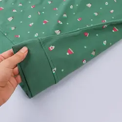 5999-بلوز چاپی کلاه و دستکش