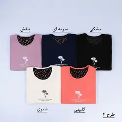 6011-بلوز چاپی گل و قلب