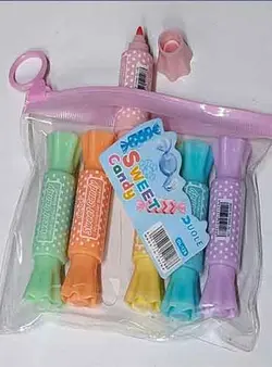 هایلایتر طرح شکلات بسته 6 عددی