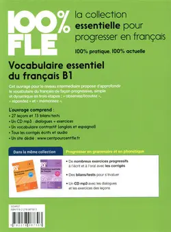 Vocabulaire essentiel du français niv. B1 + CD (100% FLE)