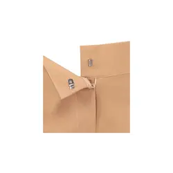 شلوار پارچه ای ساده پنس دار رنگ کرم - زینا استالیش