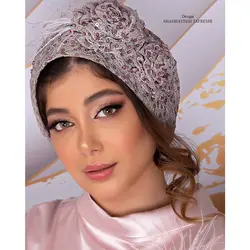 خرید آنلاین توربان پولکی K0929-7 - زینا استالیش