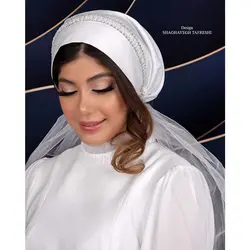 خرید آنلاین توربان سفید K0929-8 - زینا استالیش