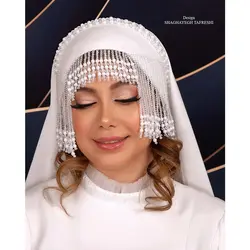 خرید آنلاین توربان بلند آویزدار K0929-17 - زینا استالیش