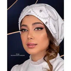 خرید آنلاین توربان ساده سفید K0929-14 - زینا استالیش