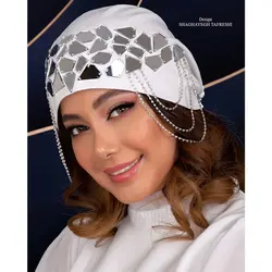 خرید آنلاین توربان آینه دوزی شده K0929-12 - زینا استالیش