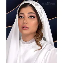 خرید آنلاین توربان سفید K0929-11 - زینا استالیش